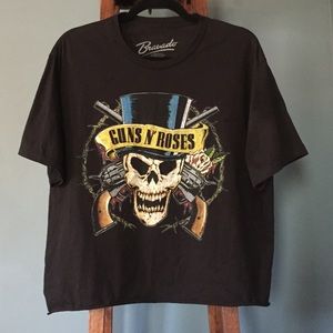 Guns N Roses Cropped Graphic Band Tee